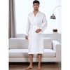 Lars Amadeus Men's Solid Satin Robe Long Sleeve Sleepwear Pajama Bathrobe - 3 of 4