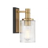 Savoy House Concord 1 - Light Vanity in  Matte Black/Warm Brass - 2 of 4