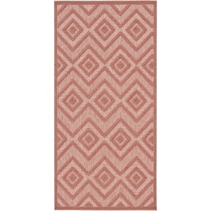 Nourison Versatile Solid Diamond Indoor Outdoor Flatweave Area Rug - 1 of 4