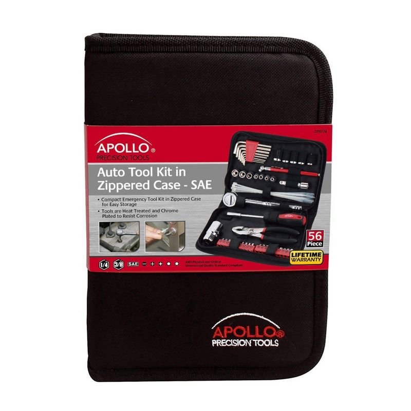 Apollo Tools 56pc SAE DT9774 Auto Tool Set In Zippered Case, 3 of 12