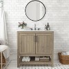 Taylor & Logan 36" Vivien Bathroom Vanity Brown: Stoneware Surface, Wood Frame, Drop-In Sink, 1-Year Warranty - 3 of 4