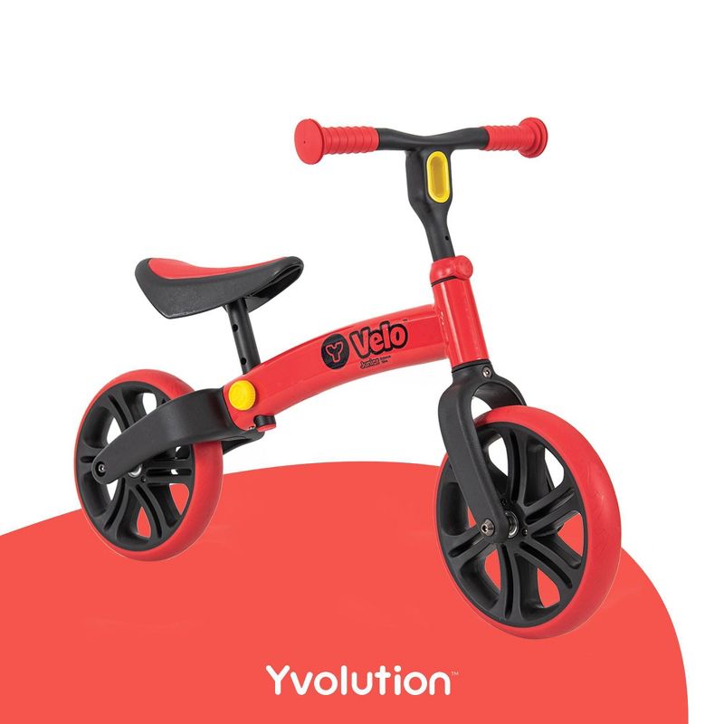 Yvolution Y Velo Junior 9'' Kids' Balance Bike with Dual Rear Wheels, 3 of 11