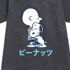 - Peanuts - Charlie And Snoopy Graphic Short Sleeve Fleece Dress - 2 of 4