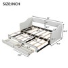 Twin XL to King Size Upholstered Daybed with Two Drawers - 4 of 4