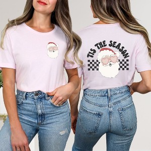 Simply Sage Market Women's Tis The Season Santa Front and Back Short Sleeve Graphic Tee - 1 of 4