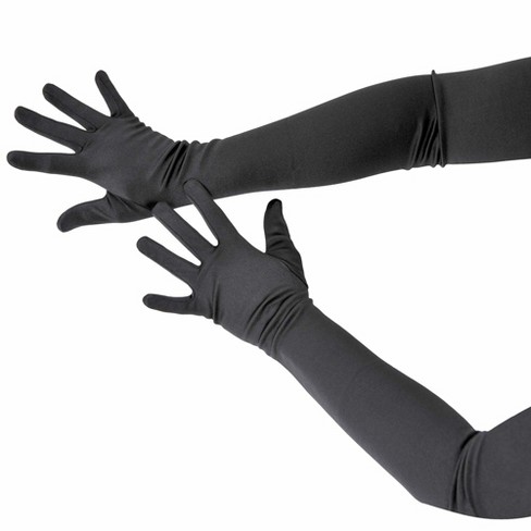 Skeleteen Girls Fingerless Biker Costume Gloves - Black : Target