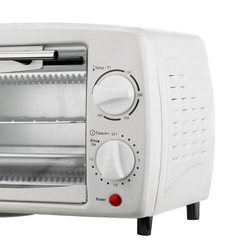 Brentwood 9-Liter 4 Slice Toaster Oven Broiler in White, 4 of 6