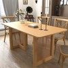 67 inch Rectangle Brown Rattan Dining Table for 4-6 People Suitable for Dining Room and Living Room - 2 of 4
