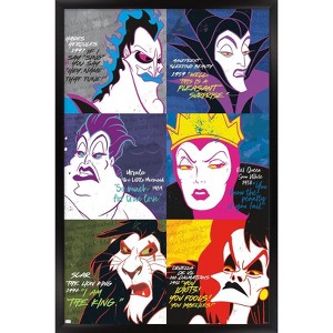 Trends International Disney Villains - Grid Framed Wall Poster Prints - 1 of 4