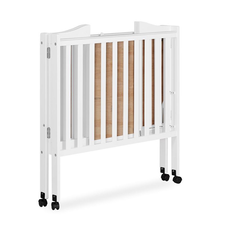 Dream On Me, 2 in 1 Lightweight Folding Portable Crib, White, 6 of 9