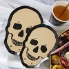 Jollity & Co. - Gold Skull Dessert Plates - Pack of 8 Paper Plates - 3 of 3
