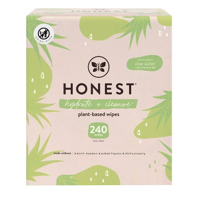 The Honest Company Hydrate + Cleanse Plant-Based Baby Wipes - Aloe and Cucumber - 240ct