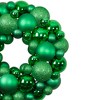 Northlight 3-Finish Shatterproof Ball Christmas Wreath - 13" - Green - Unlit - 3 of 3