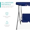 Best Choice Products 2-Person Outdoor Large Convertible Canopy Swing Glider Lounge Chair w/ Removable Cushions - 4 of 4