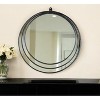 HomeRoots 22" Black Round Metal Framed Accent Mirror - 2 of 4