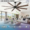 Wanze of Ocean 72 in. 8-Blade Indoor/Outdoor Downrod Mount Ceiling Fan with Remote Control, Quiet Reversible DC Motor, 3 Downrod Options - 4 of 4
