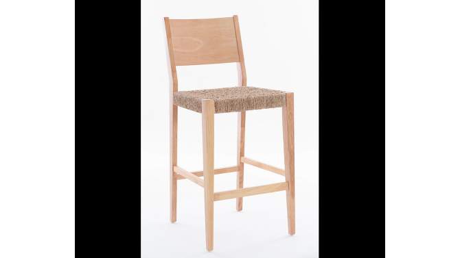 Set of 2 Clara Handwoven Seagrass Seat Barstools Natural - Powell Company, 2 of 11, play video
