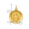 Black Bow Jewelry 14k Yellow Gold Solid St. Anne Medal Charm or Pendant, 15mm (9/16 In.) - 4 of 4