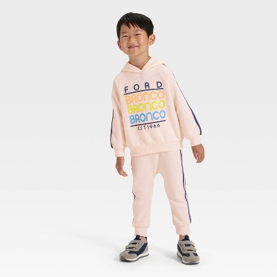 Toddler Boys' 2pc Ford Bronco Fleece Sweatshirt & Pants Set - Off-White