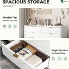 6 Drawer Dresser with Metal Legs, Wood Dressers Chest Organizer with Wide Storage, Modern Chest of Drawers for Bedroom, Living Room, Hallway - 4 of 4