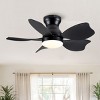 30"Indoor Small Five Blade Fan LED Dimmable Multi Speed Fan Ceiling Chandelier Fan With Remote, Timing Function, Memory Function-The Pop Home - 3 of 4