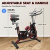 BestParts Indoor Cycling Bike – Adjustable Stationary Exercise Bike with LCD Display & 30LB Flywheel, Black/Red - 3 of 4