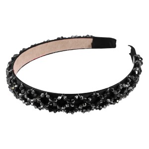 Unique Bargains Women's Bling Rhinestone Headband 0.79 Inch Wide 1 Pc - 1 of 4