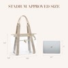 Clear Tote Bag for Women Clear Bag for Stadium Events with Zipper for Sports Events, Concerts, Work, Beach - 4 of 4