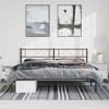 vidaXL King Metal Bed Frames with Headboard, Under Bed Storage, Noise Free, Black, No Mattress - 3 of 4