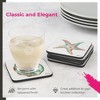 Pimpernel Coastal Shore Coasters - Set of 6 Square Cork Backed Drink Coasters with Beach & Ocean Art - Heat & Stain Resistant Surface - 3 of 4