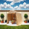 Vynxaria 7x8 ft Outdoor Portable Gazebo Storage Shelter Shed with 2 Roll up Zipper Doors & Vents Carport - 3 of 4