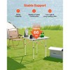 VEVOR Folding Camping Table, Portable Roll Up Side Tables, Small Lightweight Aluminum Beach Table, Compact with Carry Bag, for Outdoor Cooking,Silver - 4 of 4