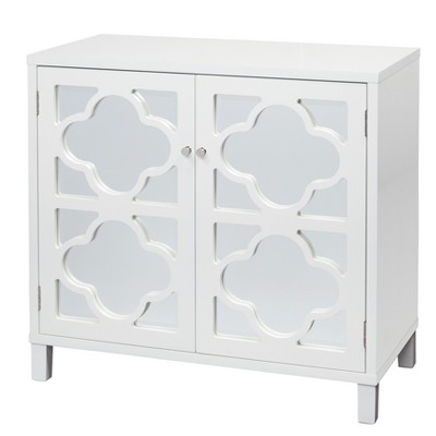 Broadway Cabinet with Mirror White - Lifestorey: Transitional Style, MDF, Adjustable Shelf, Anti-Tip Hardware