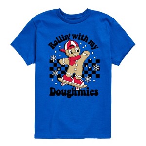 Boys' - Instant Message - Rollin With My Doughmies Christmas Short Sleeve Graphic T-Shirt - 1 of 4