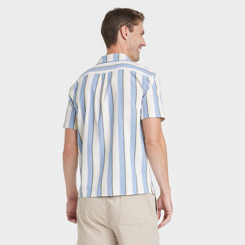 Men&#39;s Striped Short Sleeve Button-Down Shirt - Goodfellow &#38; Co&#8482;, 3 of 5