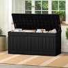 82-Gallon Resin Deck Box with Lock, Water-Resistant Outdoor Storage for Patio Furniture Cushions, Pool Toys & Garden Tools - 2 of 4