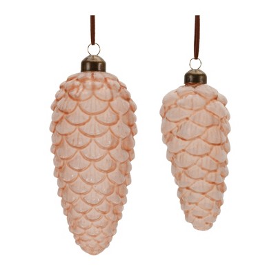 Melrose Glass Pinecone Ornament (Set of 6)