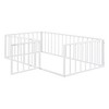 TIRAMISUBEST Twin/Full/Queen Size Metal Floor Bed Frame with Fence and Door, Floor Montessori Bed Toddler Bed with Fence Guardrails - 4 of 4