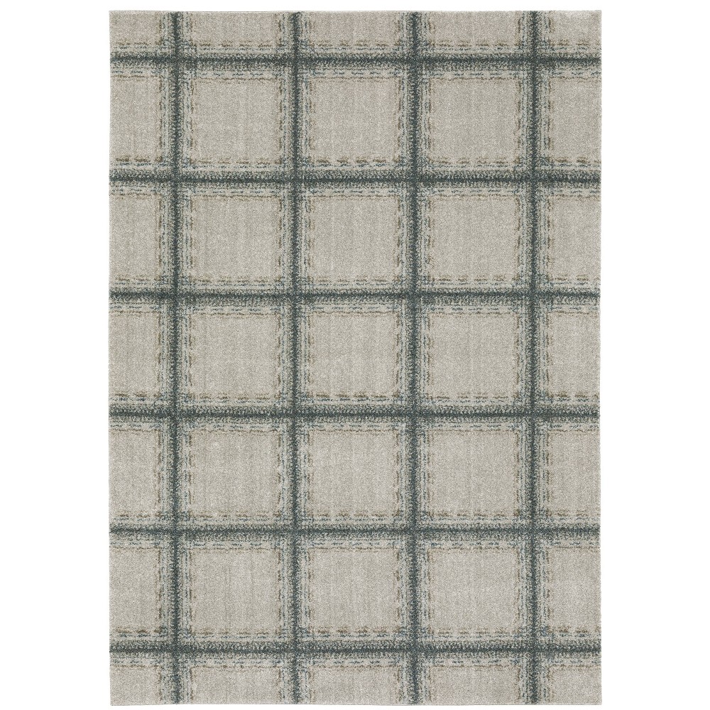 Photos - Area Rug 7'10"x10'10" Atwood Casual Geometric Indoor  Gray/Teal - Captiv8e