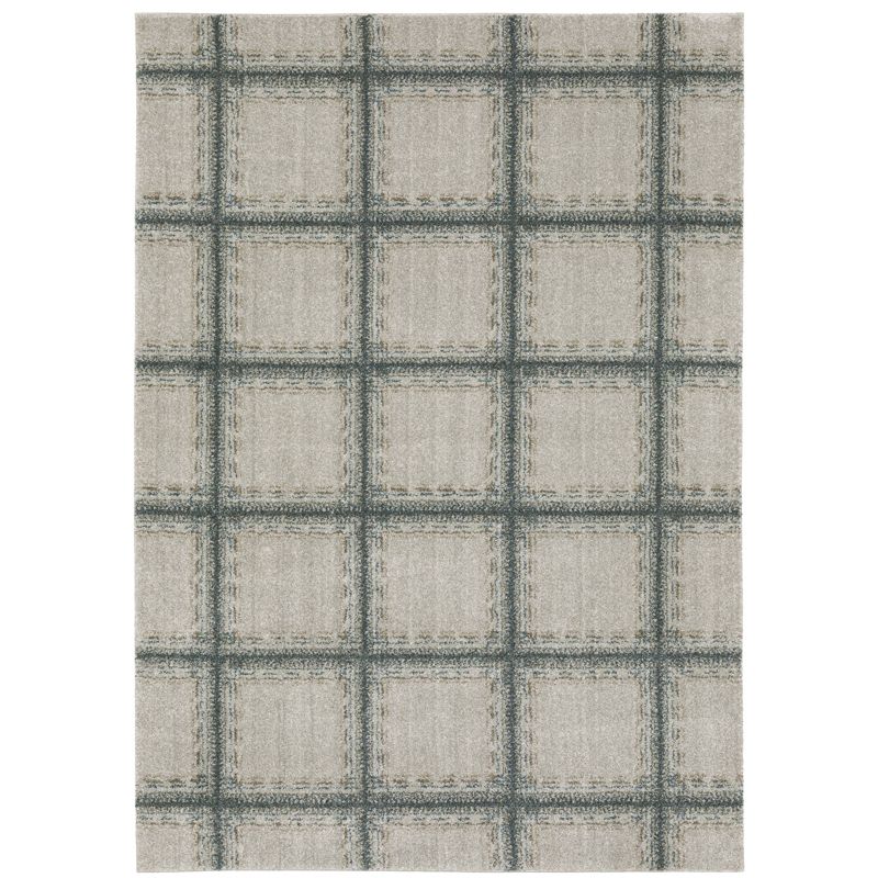Atwood Casual Geometric Indoor Area Rug Gray/Teal - Captiv8e Designs, 1 of 13