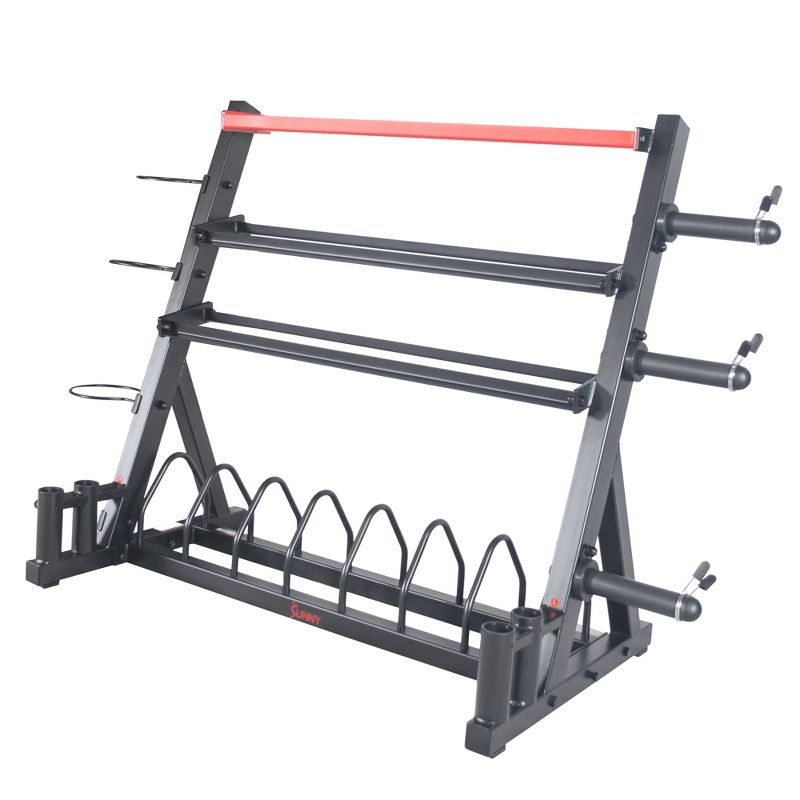 Sunny Health &#38; Fitness All-In-One Weights Storage Rack Stand, 1 of 14