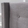 California/King Kendrah Headboard Dark Gray - Christopher Knight Home: Linen Upholstery, Foam Padding, Wood & Iron Frame - 3 of 4