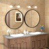 Apmir  Round High Quality Aluminum Alloy Framed French Cleat Mounted Wall Decor Bathroom Vanity Mirror - 2 of 4