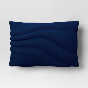 Lumbar cotton jersey quilted puff toss - blue - Room Essentials™ - 1 of 4