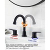 WOWOW 8 in. Widespread Double Handle Bathroom Sink Faucet in Brushed Nickel - 4 of 4