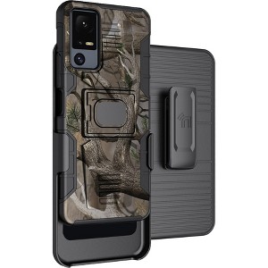 Nakedcellphone Combo for Jitterbug Smart 4 / TCL 40XL - Rugged Phone Case with Stand and Belt Clip Holster - 1 of 4
