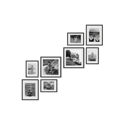 Haus and Hues Kendal Gallery Wall Frame Set with Real Glass and Mat