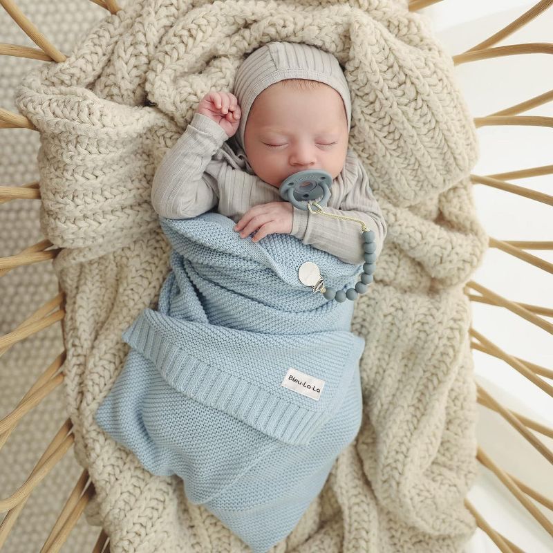 100% Luxury Organic Cotton Baby Swaddle Blanket for Newborn and Infant Boys and Girls, 2 of 10