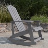 Merrick Lane All-Weather Polyresin Adirondack Rocking Chair with Vertical Slats - 4 of 4