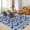 Modern Geometric Area Rug, Machine Washable Large Carpet with Non-Slip Backing for Living Room, Dining Table, Bedroom Home Decor - 3 of 4